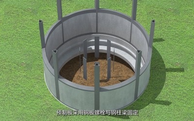 地下辐射式竖井智能停车系统三维视频