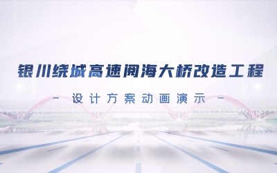 银川绕城高速阅海大桥改造工程设计方案动画演练